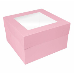 Caja para tartas rosa con...