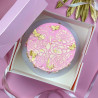 Pink cake box with window 15 cm high
