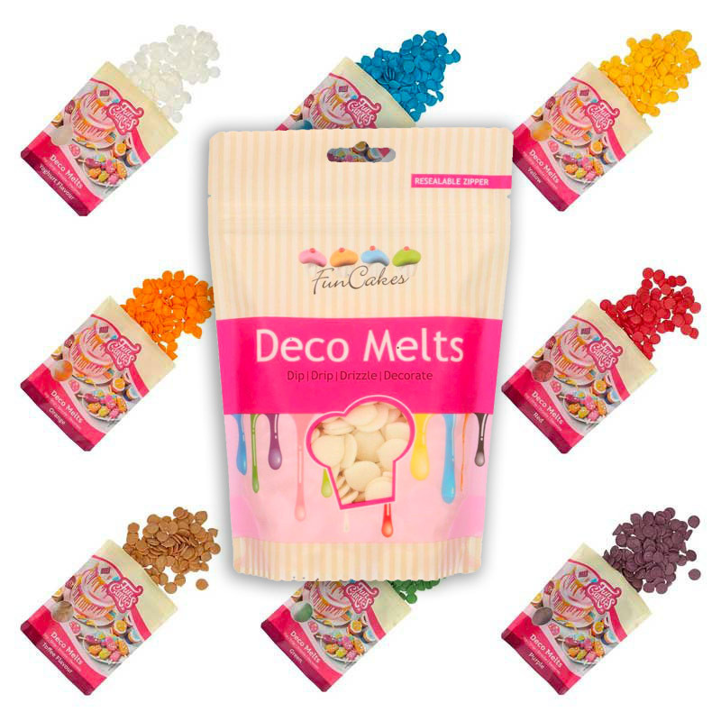 Candy Deco Melt FUNCAKES colored chocolate 250g