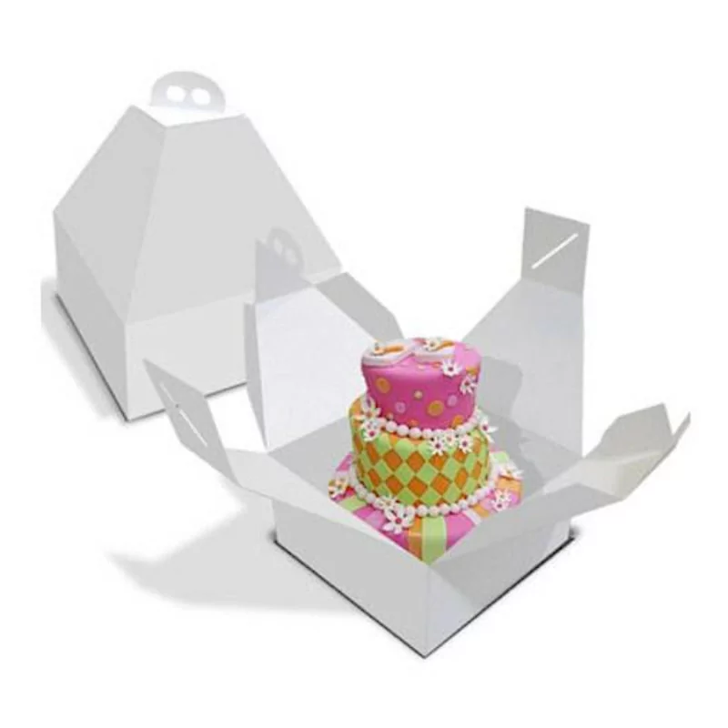 Boite Pour Chocolat Boite A Gateau Kurtzy Boite A Cupcake En Carton Blanc Avec Fenêtre En Plastique Transparent (Lot De 5) - Boite Gateau Pour 20 Cupcakes Ou Un Grand Gâteau