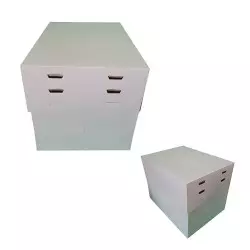 Caja rectangular para tartas con altura regulable