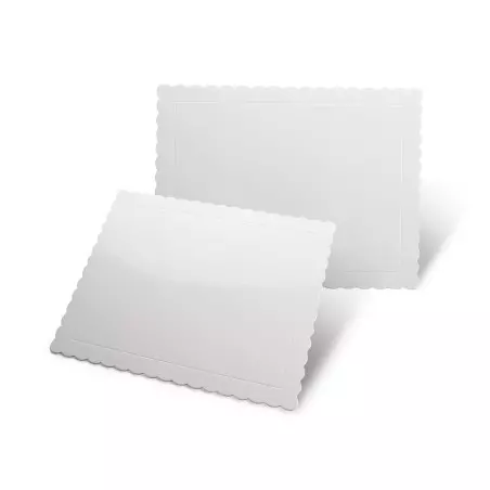 Bandeja rectangular fina blanca 30x25 cm