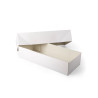 Caja blanca para pasteles enrollados 43 x 18 cm