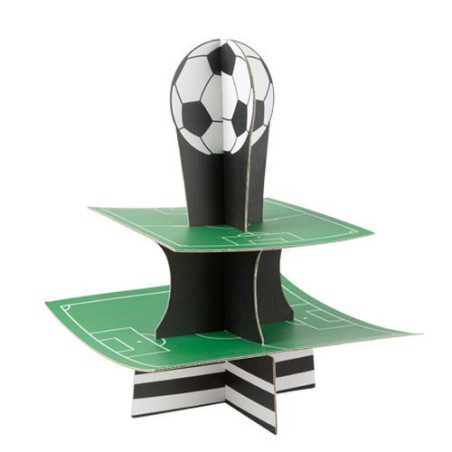Soccer cupcake display 2 tiers
