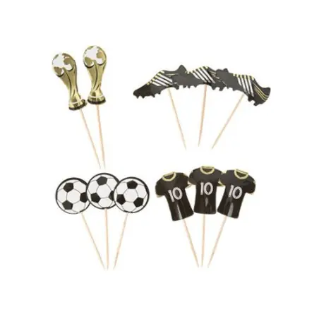 MPM Quality Réveil Design pour Enfant, Plastique, Motif Football et Sourire, Blanc/Noir, Balayage à Quartz, mélodie du Son de l'alarme au Choix extérieur, analogique, Alarme puissante, décoration de