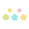 Assorted sugar flowers pastel colors x36