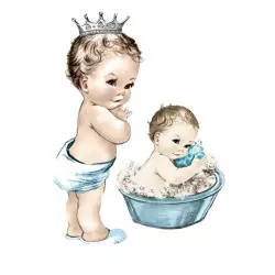 Impresión alimentaria Bebé vintage Prince and Bath