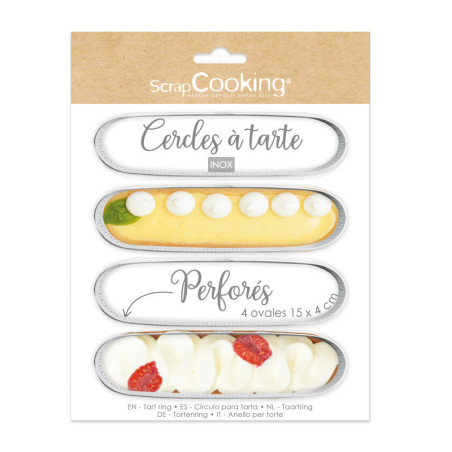 Perforated oval pie circles x4