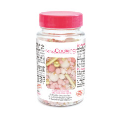 Sprinkles mix decorations pink and gold 70g