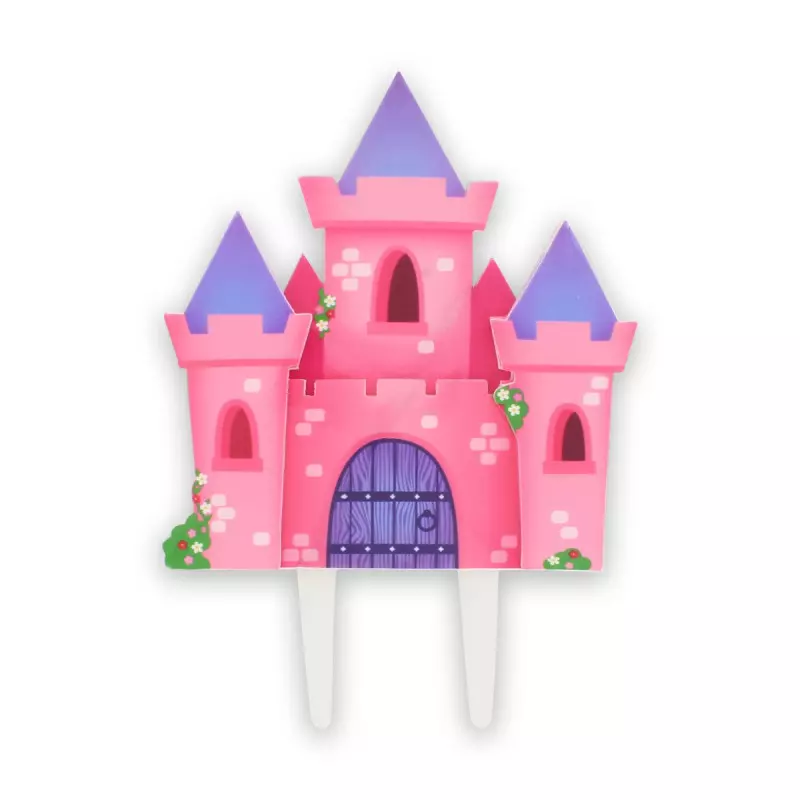 Cake topper château de princesse 16 x 23 cm