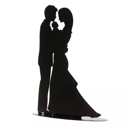 Wedding subject silhouette couple with child 18 cm