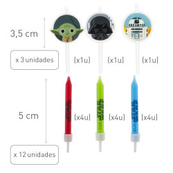 Assorted candles Star wars x15
