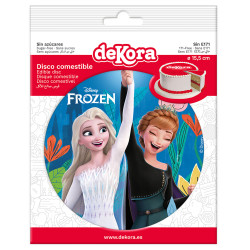 Disco comestible Elsa y Anna La Reina de las Nieves 15,5 cm