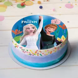 Disque comestible Elsa et Anna La reine des neiges