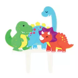 Cake topper dinosaures 17,5 x 17 cm