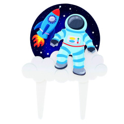 Cake topper astronaut and...