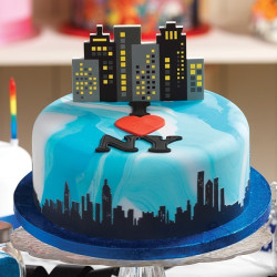 Cake topper city blocks 13 cm