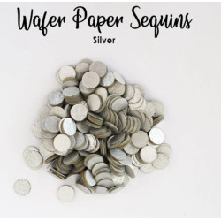 20 g silver sequin wafer paper