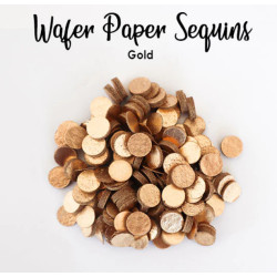 Golden Sequins in wafer paper 20 g
