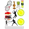 Kit de décoration alimentaire tennis