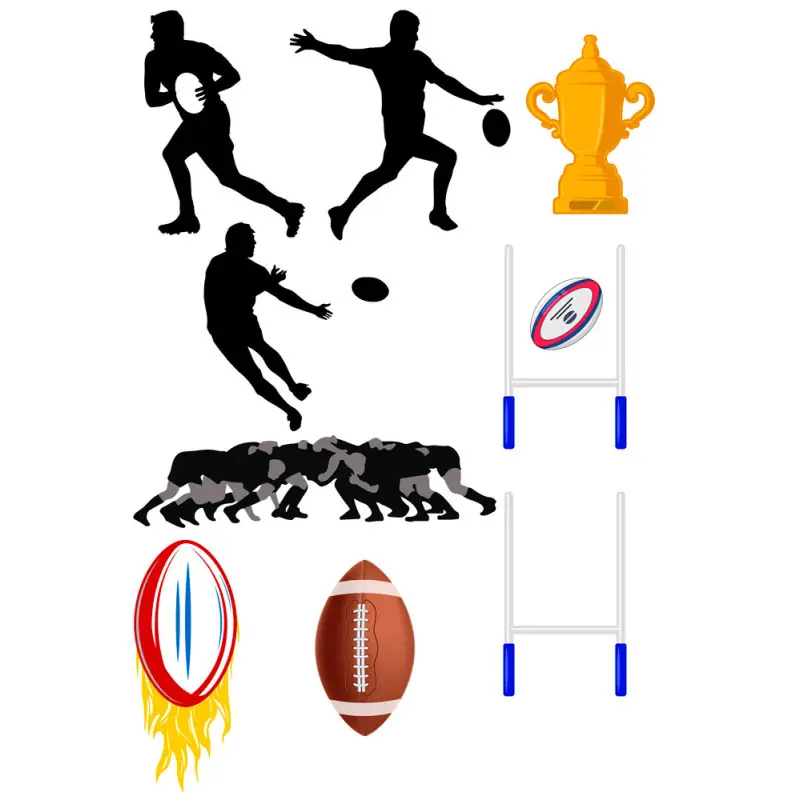 Rugby edible decoration kit - Planète Gateau