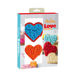 Love you heart cookie cutters and embossers