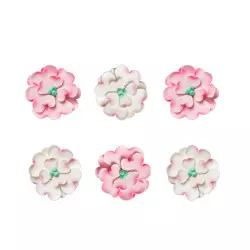 Pink and white dogwood flowers x6