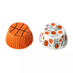 Fundas para cupcakes de baloncesto x36