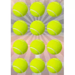Décorations comestibles ballons de Tennis x12