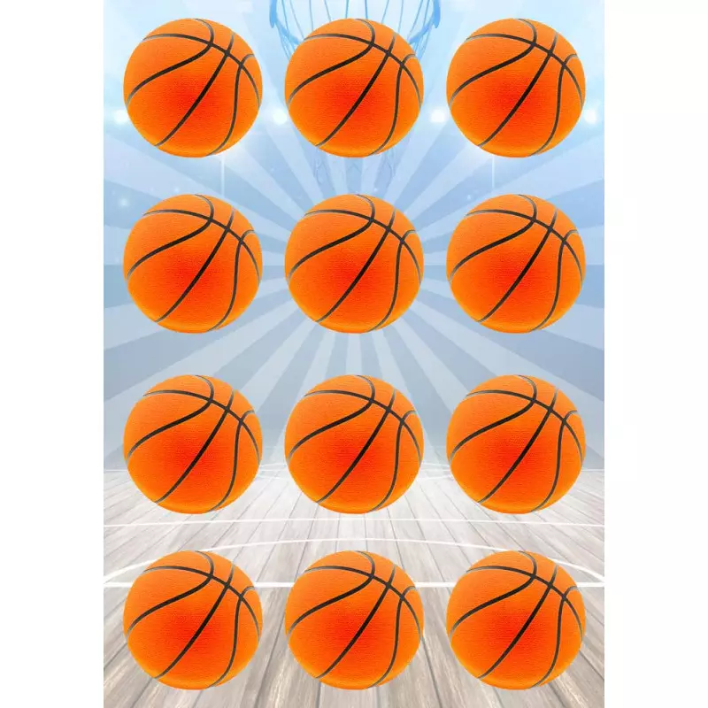 Edible decorations basketballs x12