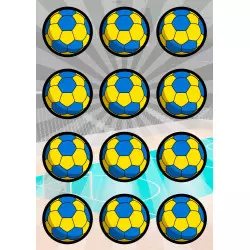 Décorations azyme ballons de football 3,4 cm x20 - Planète Gateau