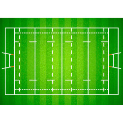 Rectangular RUGBY field food printing