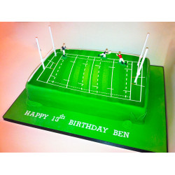 Rectangular RUGBY field food printing