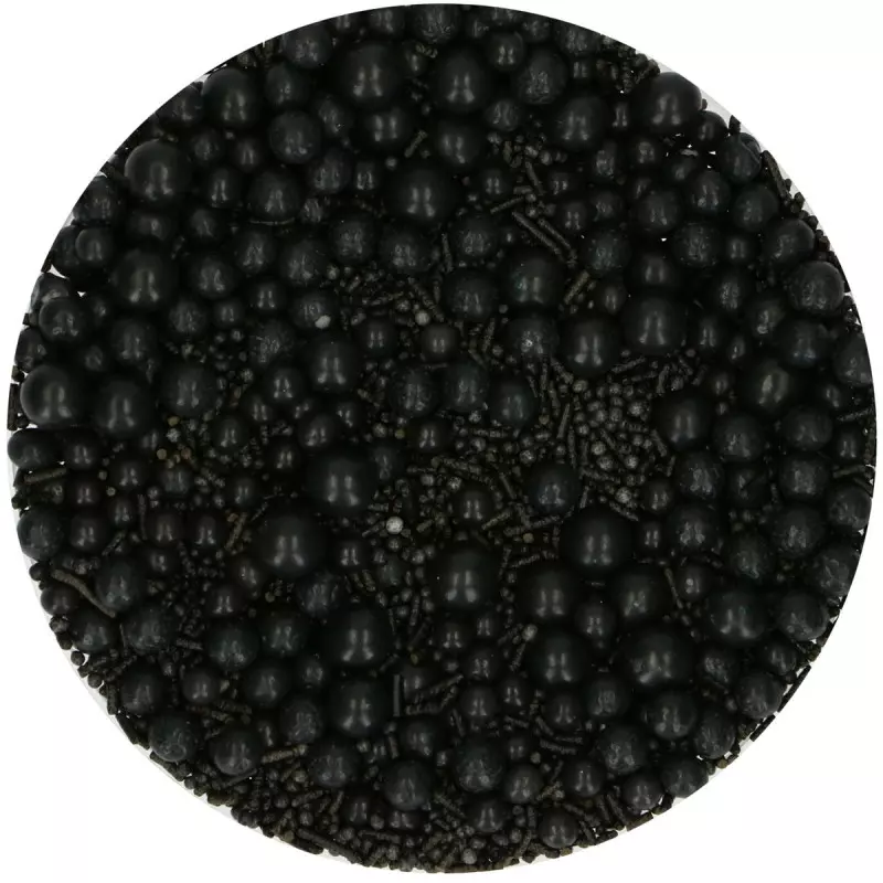 Sprinkles mezcla perlas de fideos y perlas negras Funcakes 65g