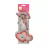 Unicorn, rainbow and hearts cookie cutters Wilton