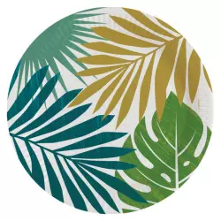 Platos de hojas tropicales 23 cm x8
