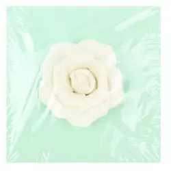 Fleur en sucre Rose blanche 9cm