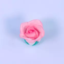 Fleurs en sucre Roses blanches 3cm -x8