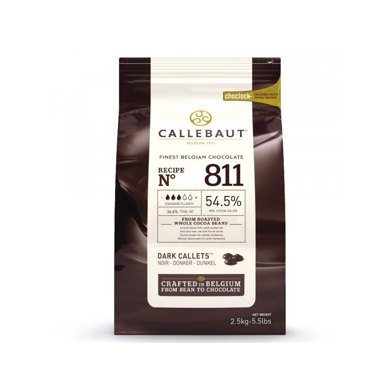 Chocolate negro 811 Callebaut 54,5% Gallets 2,5 kg