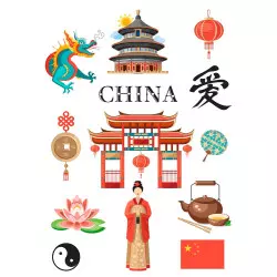 Kit de décoration objets comestibles thème Chine