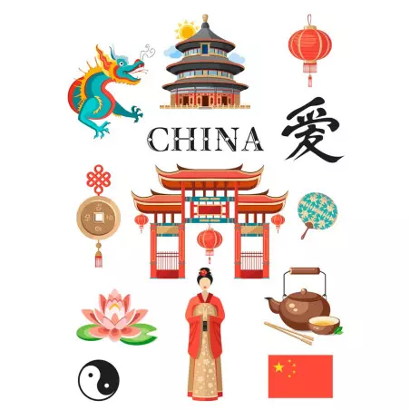Kit de decoración de objetos comestibles temáticos de China
