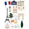 Edible objects decoration kit Paris theme