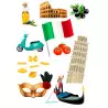 Kit decoración objetos comestibles tema Italia