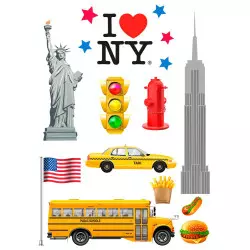 Edible objects decoration kit New York theme