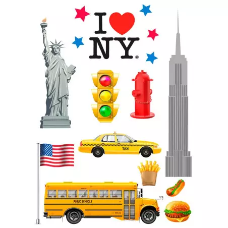 Kit de decoración de objetos comestibles temáticos de Nueva York