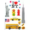 Kit de decoración de objetos comestibles temáticos de Nueva York
