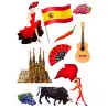 Kit decoración objetos comestibles tema España