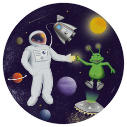 Placas de astronautas y...