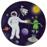 Placas de astronautas y galaxias 23 cm -x8