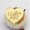 Mini acrylic hearts or Wedding day x10
